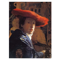 Obrazová reprodukce Girl with a Red Hat, c.1665, Jan (1632-75) Vermeer, 30x40 cm