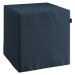 Dekoria Náhradní potah na sedák -kostka pevná, tmavě modrá, kostka 40 x 40 x 40 cm, Quadro, 136-