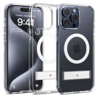 Spigen Caseology Capella kryt se stojánkem s MagFit iPhone 15 Pro čirý/bílý