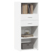 vidaXL Skříň highboard bílá 50 x 42,5 x 124 cm kompozitní dřevo