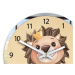 Dětské nástěnné hodiny Lev s korunkou