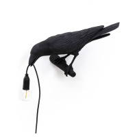 SELETTI LED deko nástěnné světlo Bird Lamp levé černá