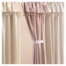 Světle krémová záclona Astoria se střapci na vázací pásce 140 x 280 cm