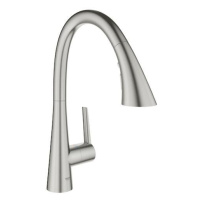 Dřezová baterie Grohe Zedra s vytahovací sprškou, 3 proudy supersteel 32294DC2