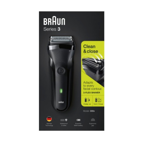 Braun Series 3 300 Elektrický holicí strojek pro muže černý