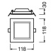 LED podhledové svítidlo LEDVANCE Slim Square 105mm 6W/6500K studená bílá