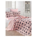 Růžový přehoz přes postel Mijolnir Cats, 160 x 230 cm