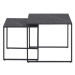 Konferenční stolek Ponaro - set 2 kusů (černá)