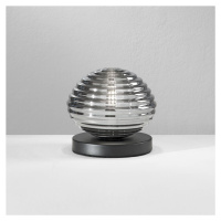 Eco-Light Stolní lampa Ripple, černá/kouřově šedá, Ø 18 cm