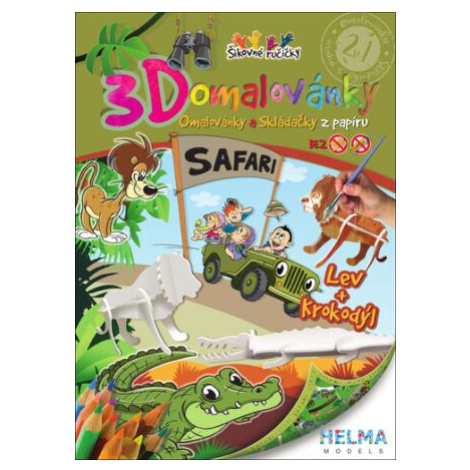 3D omalovánky Safari HELMA MODELS