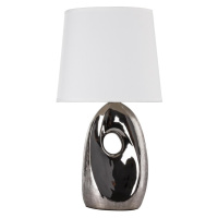 Stolní lampa HIERRO 1xE27/60W/230V bílá/lesklý chrom