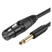 Ugreen audio kabel mikrofonní kabel XLR (samice) - 6,35 mm jack (samec) 3 m (AV131)