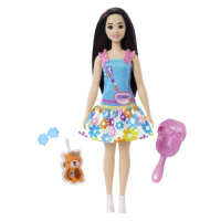 MATTEL - Barbie HLL18 Moje První Barbie Panenka – Černovláska s Liškou