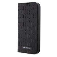 Karl Lagerfeld Saffiano Monogram Book Pouzdro pro iPhone 14 Pro Max Black