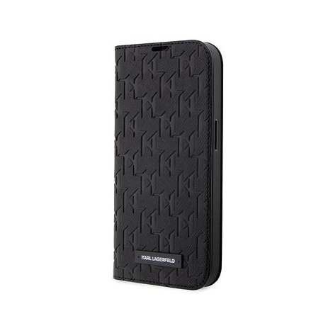 Karl Lagerfeld Saffiano Monogram Book Pouzdro pro iPhone 14 Pro Max Black