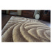 Dywany Lusczow Kusový koberec Shaggy SPACE 3D RICHARD světle hnědý