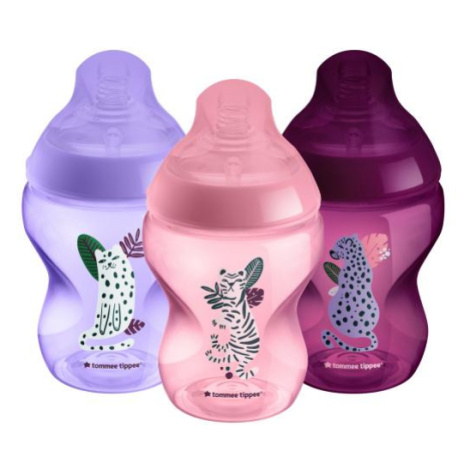 Kojenecká láhev pomalý průtok, 260 ml, Jungle Picks, 3 ks TOMMEE TIPPEE