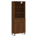 vidaXL Skříň highboard hnědý dub 69,5 x 34 x 180 cm kompozitní dřevo