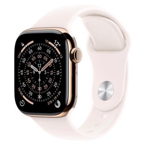Apple Watch 11 46 mm titan, sportovní řemínek S/M chytré hodinky