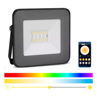 LED Chytrý stmívatelný RGB reflektor LED/20W/230V IP65 černá