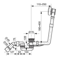 Odtoková a přepadová sada Ideal Standard VV3504200S000