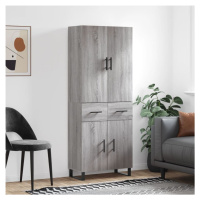 vidaXL Skříň highboard šedá sonoma 69,5 x 34 x 180 cm kompozitní dřevo