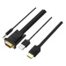 Vention HDMI to VGA Cable with Audio Output & USB Power Supply 2M Black