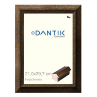 DANTIK rámeček 21 × 29,7, Forgia Bronzea sklo čiré