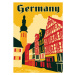 Ilustrace Germany Travel Poster, Colin Schot Klotzbach, 30 × 40 cm