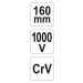 Cattara Kleště štípací boční 160mm VDE (1000V)