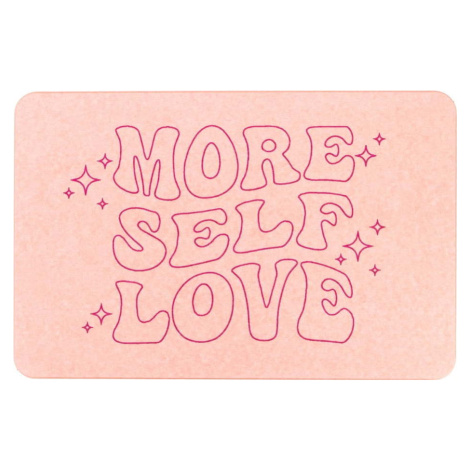 Světle růžová koupelnová předložka 39x60 cm More Self Love – Artsy Doormats
