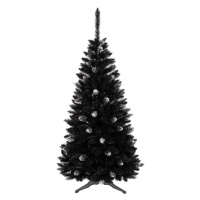 Černý vánoční stromek s ozdobou 220 cm