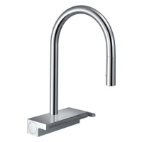 Dřezová baterie Hansgrohe Aquno s vytahovací sprškou, 3 proudy chrom 73837000