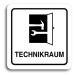 Accept Piktogram "technikraum" (80 × 80 mm) (bílá tabulka - černý tisk)