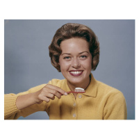 Fotografie Young Woman Brushing Teeth, Harold M. Lambert, x cm