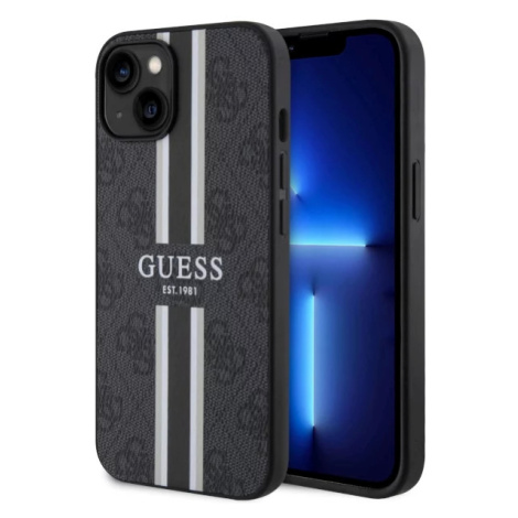 Kryt Guess iPhone 14 6,1" black hardcase 4G Printed Stripes MagSafe (GUHMP14SP4RPSK)