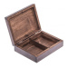 FK Dřevěná krabička s dvěmi přihrádkami - 16x12x4 cm, Tmavě hnědá