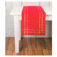 Vánoční ubrus - běhoun na stůl CHRISTMAS SHINE červená 40x140 cm