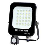 LED SMD reflektor s PIR čidlem Černá Body IP65 20W Teplá bílá