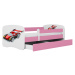 Kocot kids Dětská postel Babydreams závodní auto růžová, varianta
