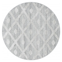 Ayyildiz koberce Kusový koberec Pisa 4707 Grey kruh Rozměry koberců: 120x120 (průměr) kruh