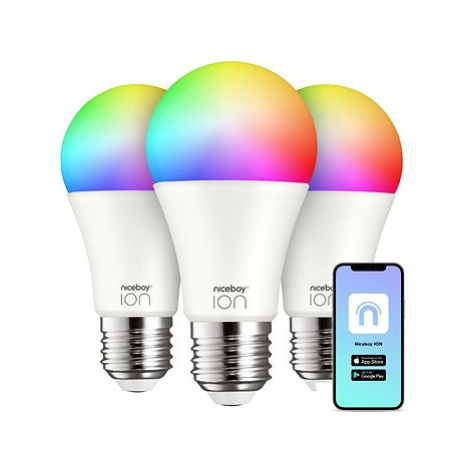 Niceboy ION SmartBulb RGB E27, 9 W, set 3 ks