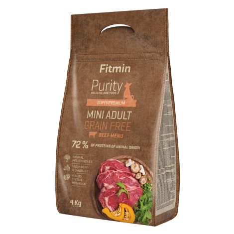 Fitmin dog Purity Adult Mini Beef bezobilné - 4 kg