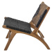 CREATIVE COLLECTION Židle Grant Lounge Chair, černá, teak