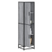 vidaXL Skříň highboard šedá sonoma 35,5x35x139 cm kompozit a kov