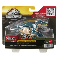 Mattel jurský svět dinosaurus s transformací baryonyx a parasaurolophus, hlp09