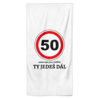 Osuška se značkou 50 - Ty jedeš dál