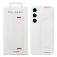 Originální Pouzdro Silicone Grip Case S Řemínkem Samsung S23 Pouzdro Cover bílé