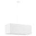 Bílé závěsné svítidlo se skleněno-textilním stínidlem Gryfin Bis – Nice Lamps