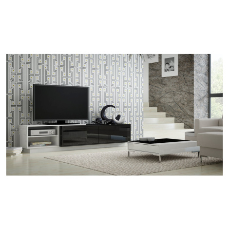Cama Televizní stolek SIGMA 2 Barva: černá/bílá